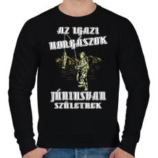 PRINTFASHION Júniusi horgász - Férfi pulóver - Fekete