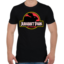 PRINTFASHION Jurabbit Park - Férfi póló - Fekete férfi póló