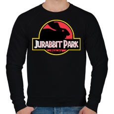 PRINTFASHION Jurabbit Park - Férfi pulóver - Fekete