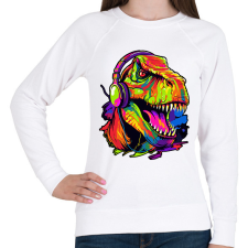 PRINTFASHION Jurassic - Női pulóver - Fehér női pulóver, kardigán