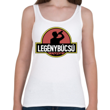 PRINTFASHION Jurassic Park legénybúcsú - Női atléta - Fehér női trikó