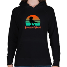 PRINTFASHION Jurassic World - Női kapucnis pulóver - Fekete