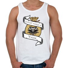 PRINTFASHION Jussát várja a Vaják - Witcher - Férfi atléta - Fehér atléta, trikó