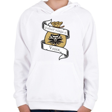 PRINTFASHION Jussát várja a Vaják - Witcher - Gyerek kapucnis pulóver - Fehér gyerek pulóver, kardigán