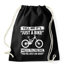 PRINTFASHION Just a bike - Sportzsák, Tornazsák - Fekete tornazsák