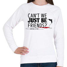PRINTFASHION Just be friends - Jeffrey Dahmer - Női pulóver - Fehér női pulóver, kardigán