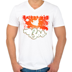 PRINTFASHION Just boo it - Férfi V-nyakú póló - Fehér
