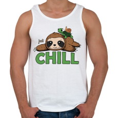 PRINTFASHION Just chill - Férfi atléta - Fehér