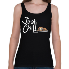 PRINTFASHION Just Chill Lajhár - Női atléta - Fekete