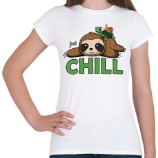 PRINTFASHION Just chill - Női póló - Fehér