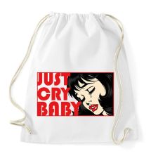 PRINTFASHION Just cry baby - pop art - Sportzsák, Tornazsák - Fehér tornazsák