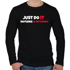 PRINTFASHION JUST DO IT - Férfi hosszú ujjú póló - Fekete