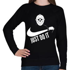 PRINTFASHION Just do it halloween 1 white - Női pulóver - Fekete női pulóver, kardigán