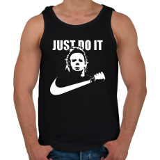 PRINTFASHION just do it Michael Myers - Férfi atléta - Fekete