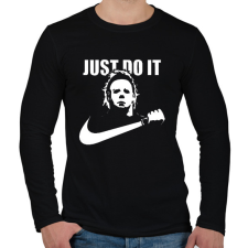 PRINTFASHION just do it Michael Myers - Férfi hosszú ujjú póló - Fekete férfi póló