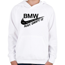 PRINTFASHION Just drift it - Gyerek kapucnis pulóver - Fehér