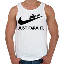 PRINTFASHION Just farm it. - Férfi atléta - Fehér atléta, trikó
