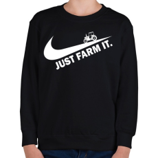 PRINTFASHION Just farm it - Gyerek pulóver - Fekete