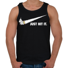 PRINTFASHION Just hit it!! - Férfi atléta - Fekete atléta, trikó