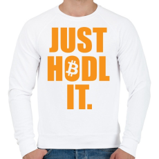 PRINTFASHION Just Hold It  - Férfi pulóver - Fehér