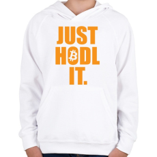 PRINTFASHION Just Hold It  - Gyerek kapucnis pulóver - Fehér