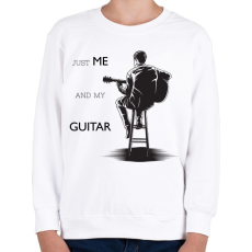 PRINTFASHION Just me and my guitar - Gyerek pulóver - Fehér