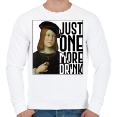 PRINTFASHION Just one more drink - Férfi pulóver - Fehér