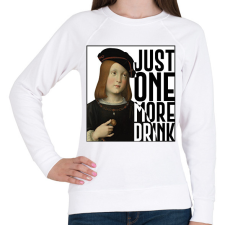 PRINTFASHION Just one more drink - Női pulóver - Fehér női pulóver, kardigán