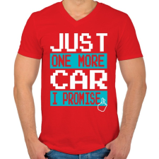 PRINTFASHION Just one more - Férfi V-nyakú póló - Piros férfi póló
