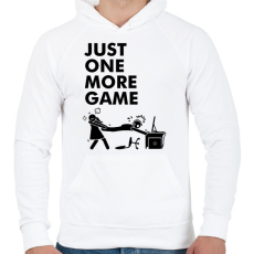 PRINTFASHION Just one more game  - Férfi kapucnis pulóver - Fehér