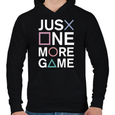 PRINTFASHION Just one more game - Férfi kapucnis pulóver - Fekete férfi pulóver, kardigán