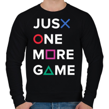 PRINTFASHION Just One More Game - Férfi pulóver - Fekete férfi pulóver, kardigán