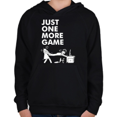 PRINTFASHION Just one more game - Gyerek kapucnis pulóver - Fekete