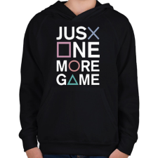 PRINTFASHION Just one more game - Gyerek kapucnis pulóver - Fekete gyerek pulóver, kardigán