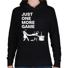 PRINTFASHION Just one more game - Női kapucnis pulóver - Fekete