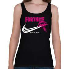 PRINTFASHION Just Play it! - Női atléta - Fekete női trikó