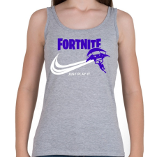 PRINTFASHION Just Play It!  - Női atléta - Sport szürke női trikó