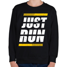 PRINTFASHION Just Run - Gyerek pulóver - Fekete gyerek pulóver, kardigán