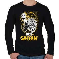 PRINTFASHION Just Saiyan - Férfi hosszú ujjú póló - Fekete