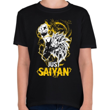 PRINTFASHION Just Saiyan - Gyerek póló - Fekete gyerek póló