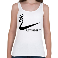 PRINTFASHION Just shoot it 2 - Női atléta - Fehér női trikó