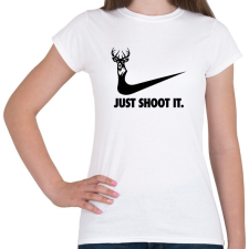PRINTFASHION Just shoot it  - Női póló - Fehér női póló