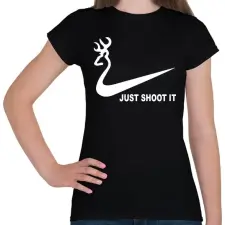 PRINTFASHION Just shoot it - Női póló - Fekete női póló