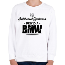 PRINTFASHION Just the real Gentleman - BMW - Gyerek pulóver - Fehér gyerek pulóver, kardigán