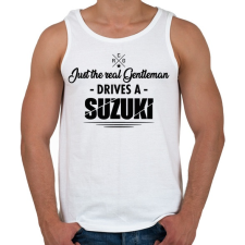 PRINTFASHION Just the real Gentleman - Suzuki - Férfi atléta - Fehér atléta, trikó