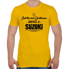 PRINTFASHION Just the real Gentleman - Suzuki - Férfi póló - Sárga férfi póló