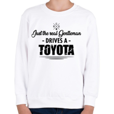 PRINTFASHION Just the real Gentleman - Toyota - Gyerek pulóver - Fehér gyerek pulóver, kardigán
