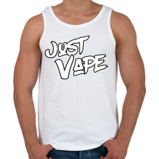 PRINTFASHION Just Vape - Férfi atléta - Fehér