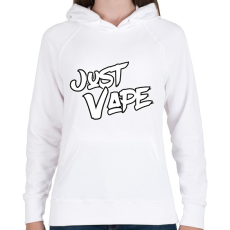 PRINTFASHION Just Vape - Női kapucnis pulóver - Fehér