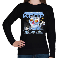 PRINTFASHION K-Pop Demon Hunters Derpy - Női pulóver - Fekete női pulóver, kardigán